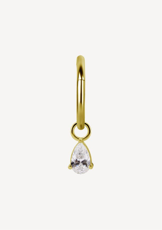Charms 18k Zircon Premium Forme De Poire