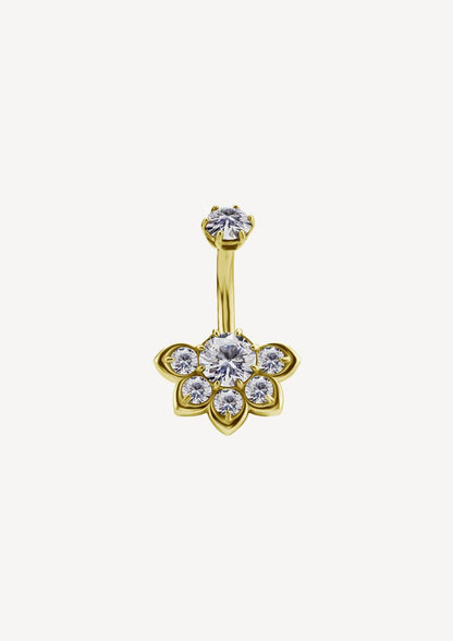 Piercing Nombril Fleur Or