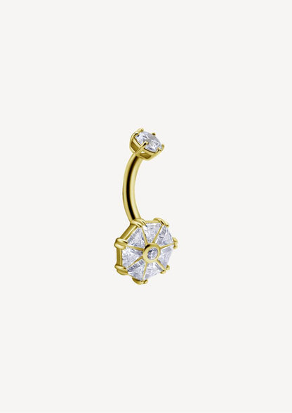 Piercing Banane Nombril Triangle Zircon
