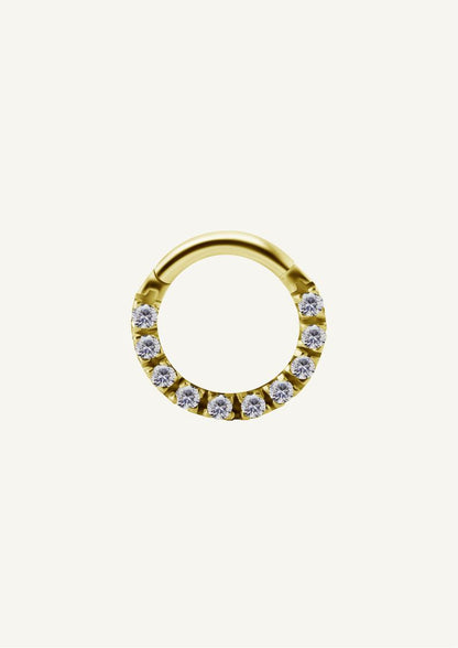 Piercing Or Et Zircon 18 Carat 07mm