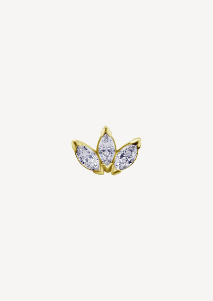 Stud Marquise Zircon 18k